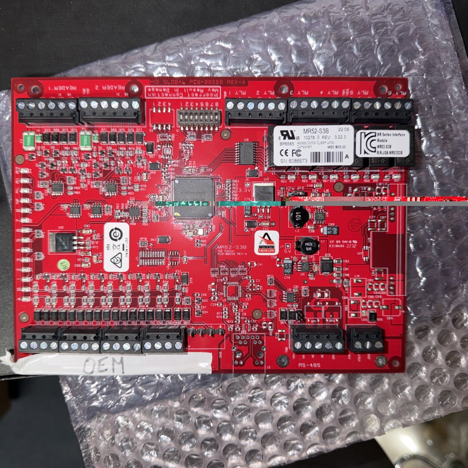 Mercury OEM MR52-S3B Series 3 Dual Reader Interface Module Board