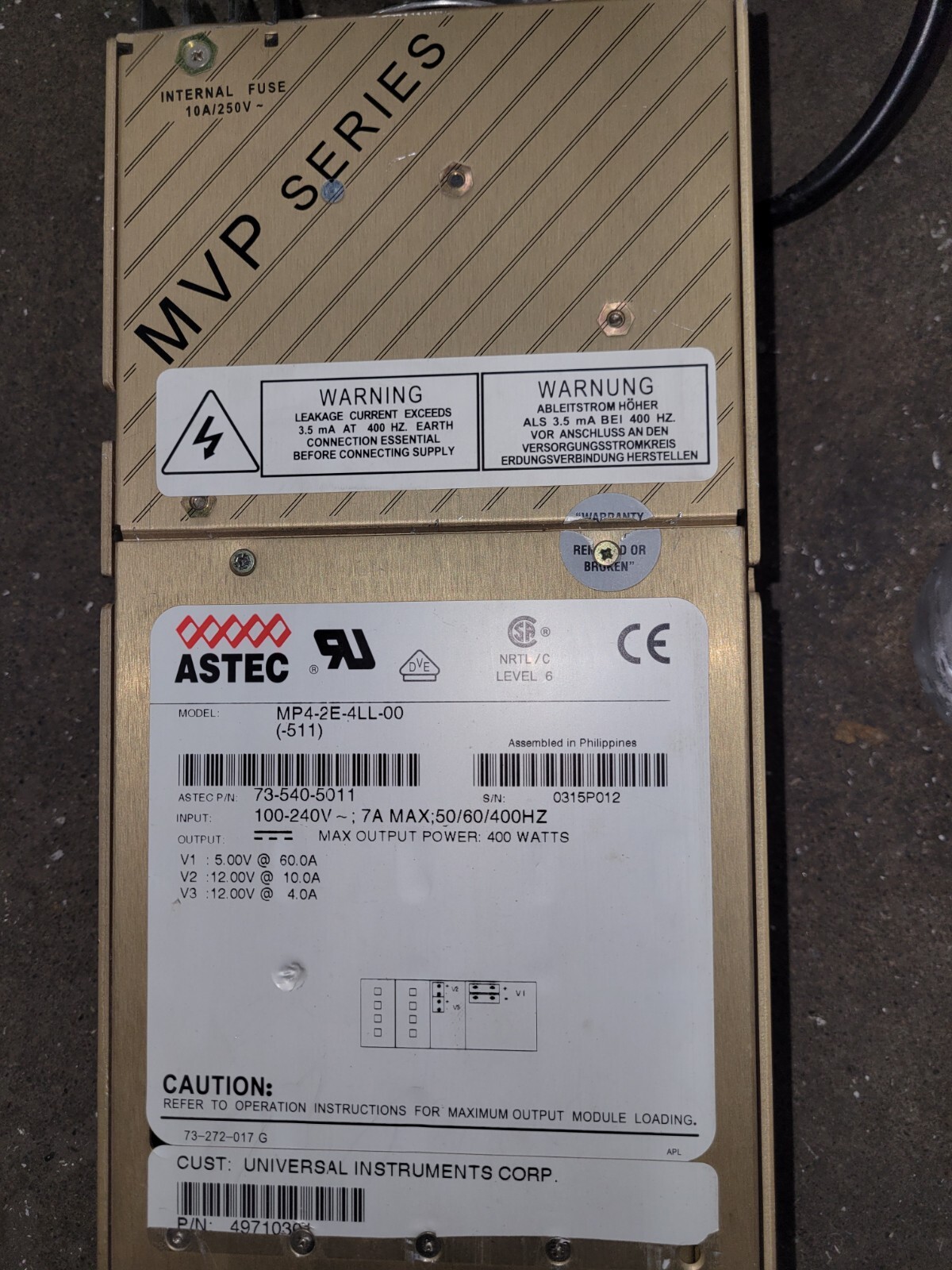 universal instruments 49710301
