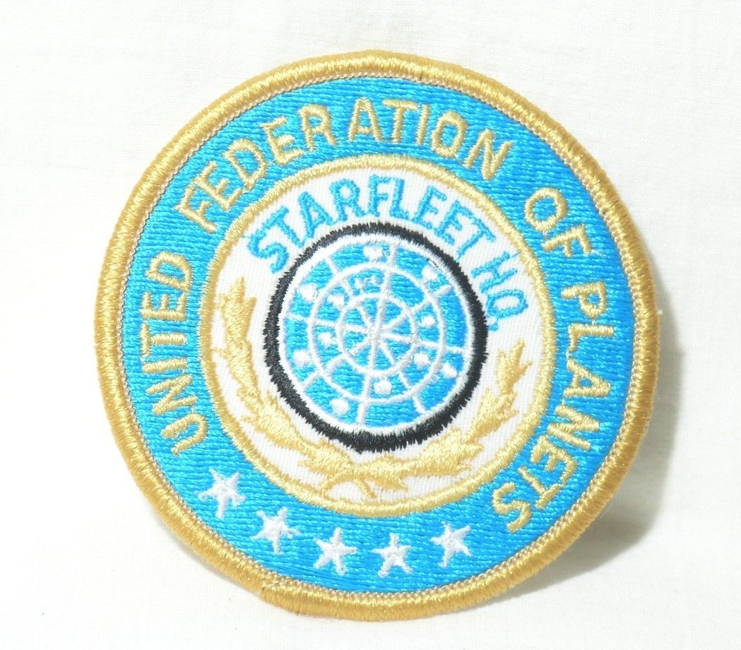 ST TOS Starfleet H.Q. United Federation of Planets embroidered Patch New