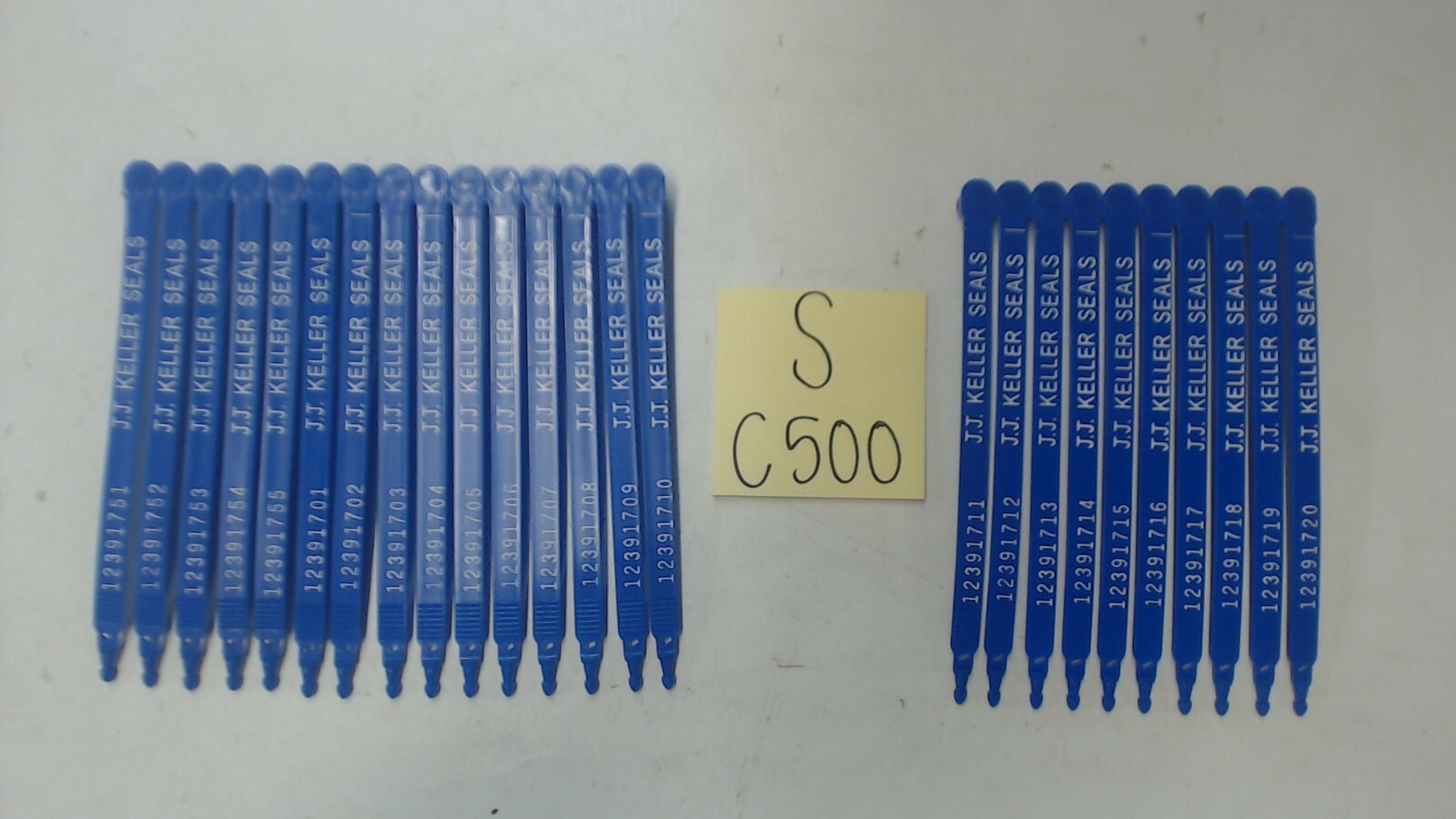 JJ Keller 6 Inch Plastic Flat Security Seals Lot of 25