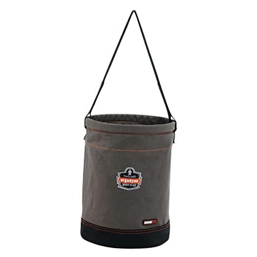 Arsenal 5930 Large Canvas Tool Bucket, Gray Web Handle Canvas Hoist Bucket