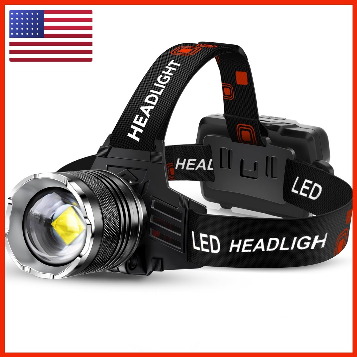 AKNEAR LED Rechargeable Headlamp 99000 High Lumens