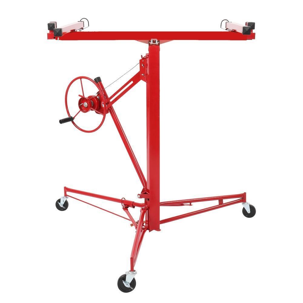 16FT Drywall Lift Plasterboard Sheetrock Panel Lifter Hoist Carrier Rolling Tool
