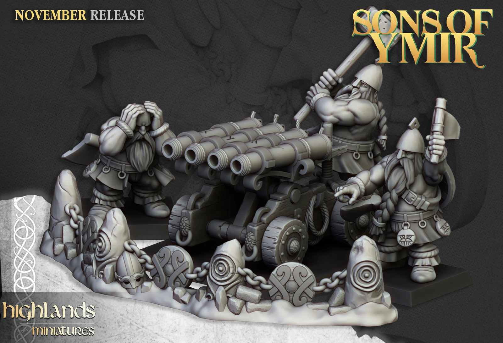 Dwarf Organ Gun - Resin Tabletop Miniature
