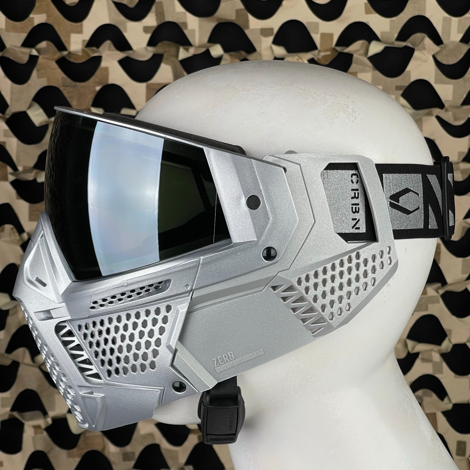 NEW Carbon CRBN Zero GRX Paintball Mask (More Coverage) - ELMT Silver