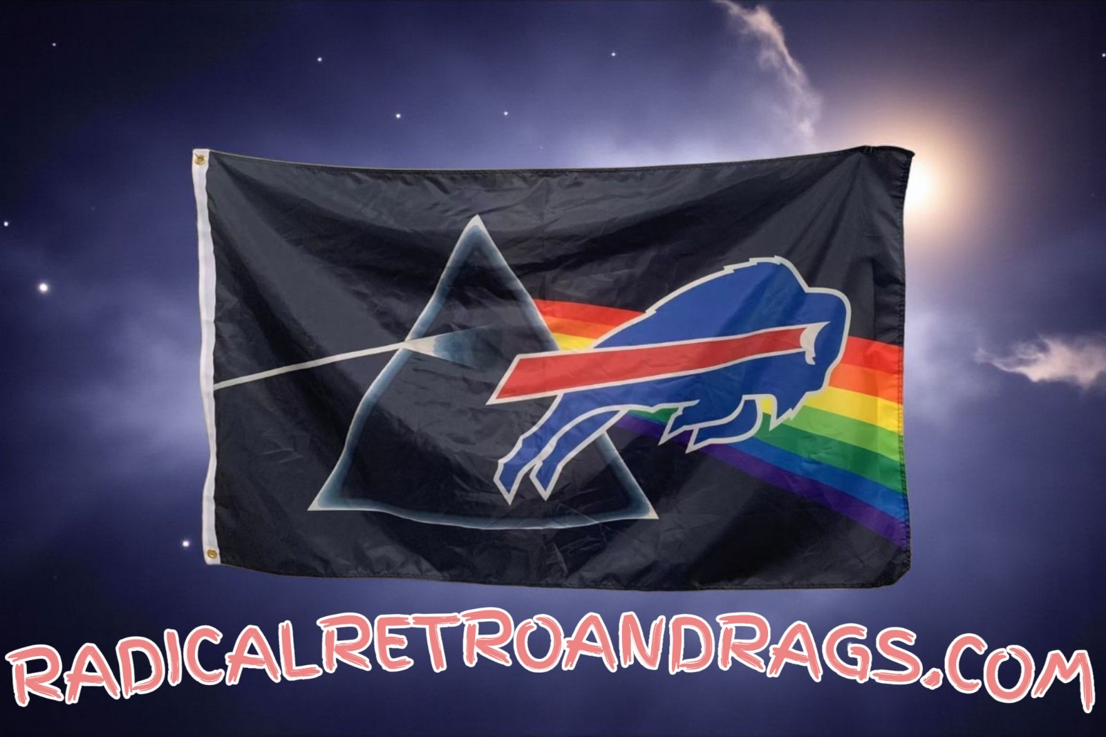Buffalo Bills Pink Floyd Flag Banner Football  3'x5'  Darkside Of The Moon