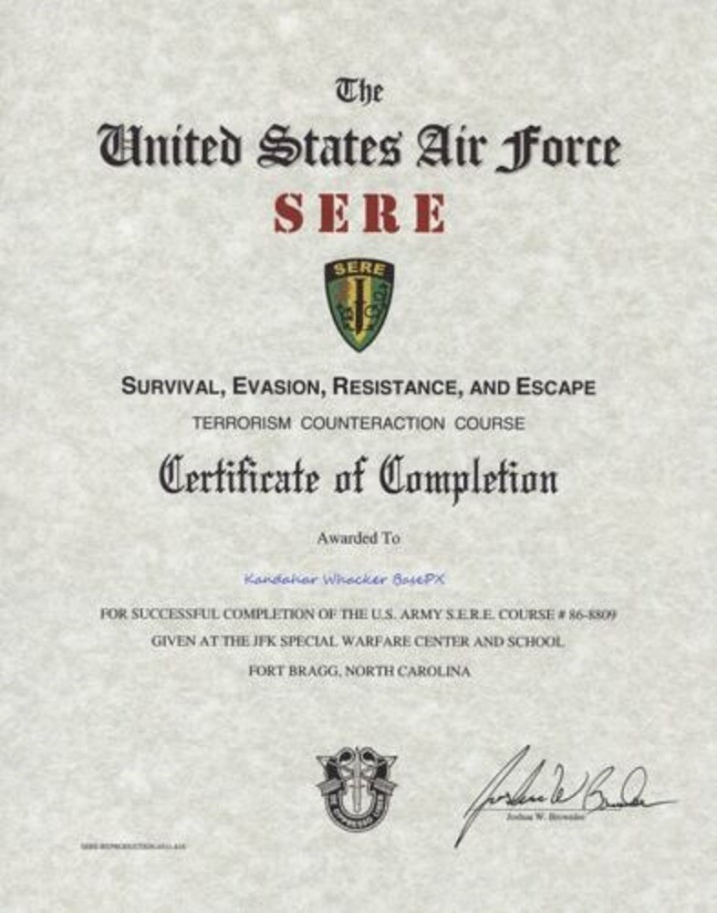 AIR FORCE ACADEMY SERE RETURN WITH HONOR TRAINING Shoulder Sleeve Insignia PATCH