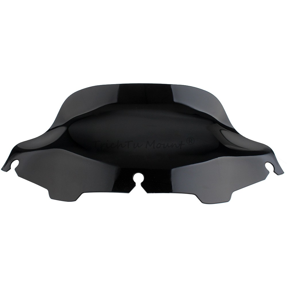 Black 8" Wave Windshield Windscreen For Harley Touring Electra Glide 1996–2013
