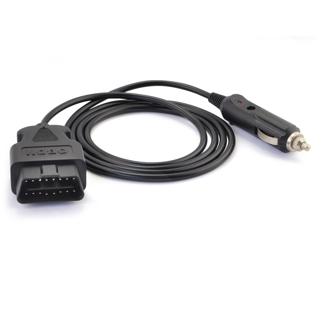 1.5M 5ft Auto Car OBD2 II Emergency Lighter Power Cigarette Cable Battery Tool
