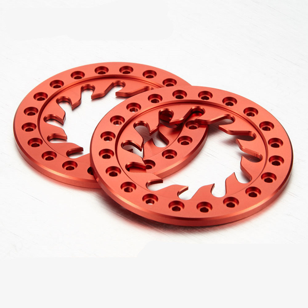 1Pair CNC 1.9'' Alloy Beadlock (outside) Wheel Rim for Axial SCX10 RC Car #1127