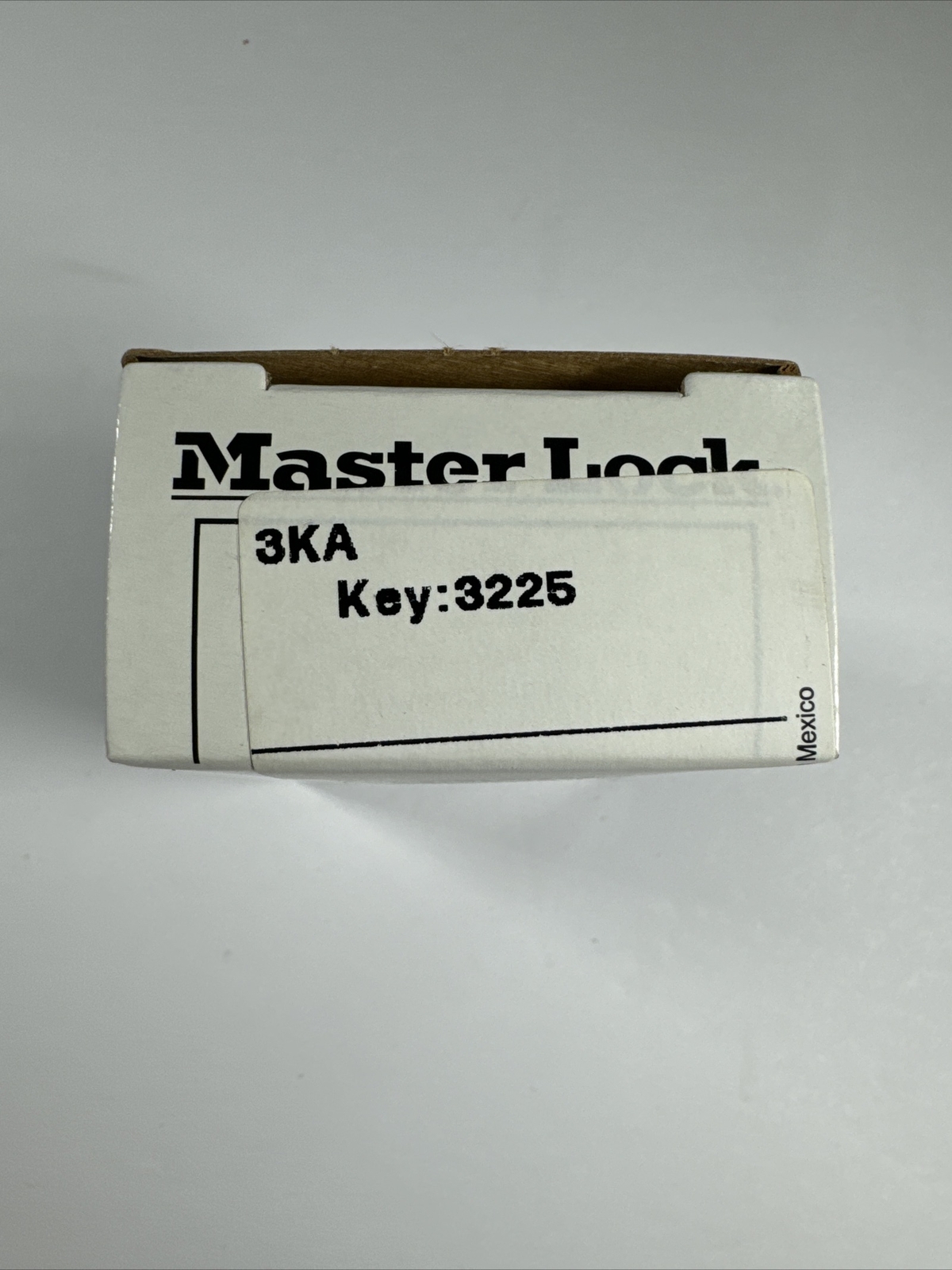 MASTER LOCK 3KA Padlock, 5/8 in,Rectangle, Silver Key #3225