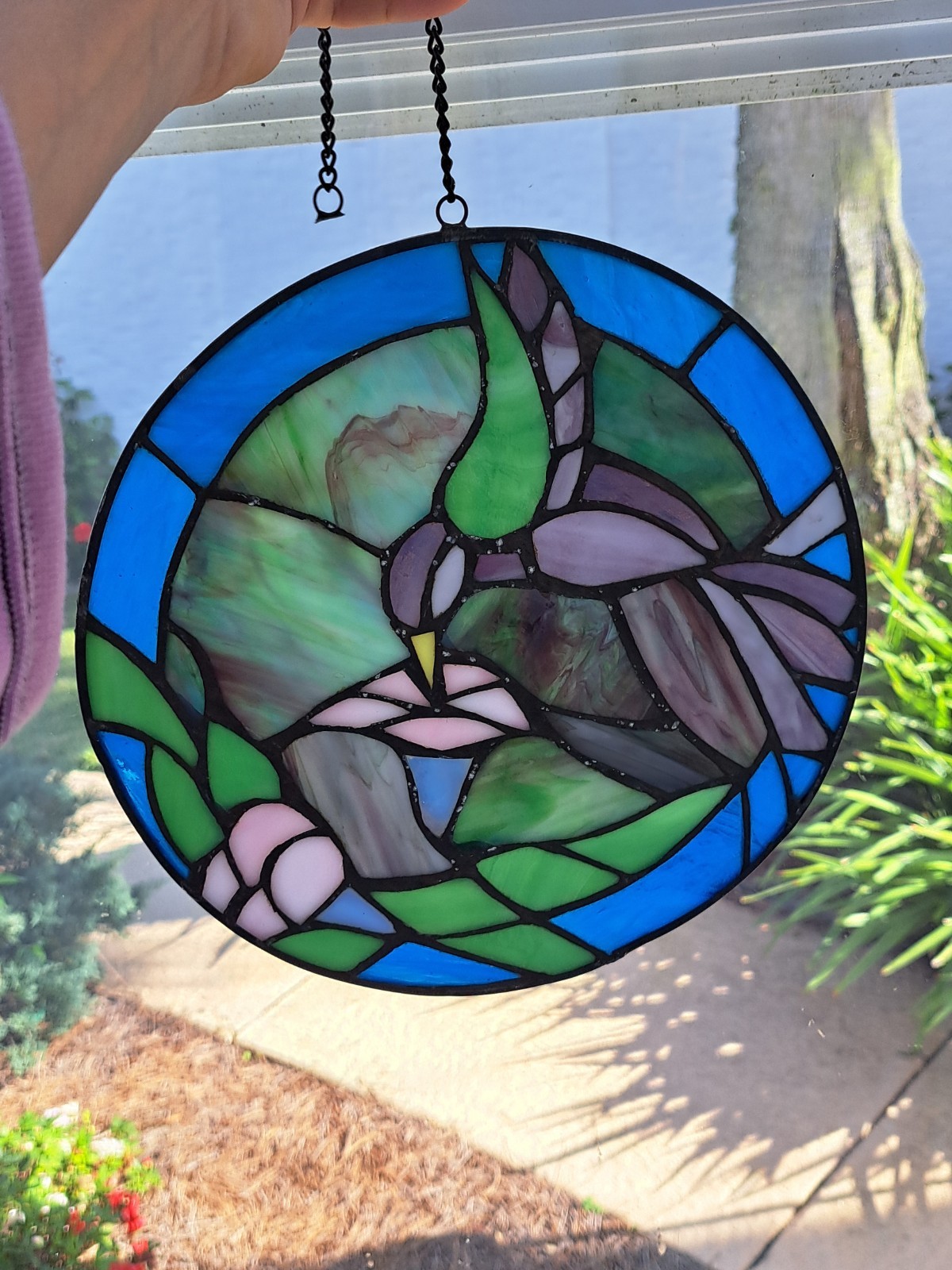 Vintage  Suncatcher Hummingbird 10"