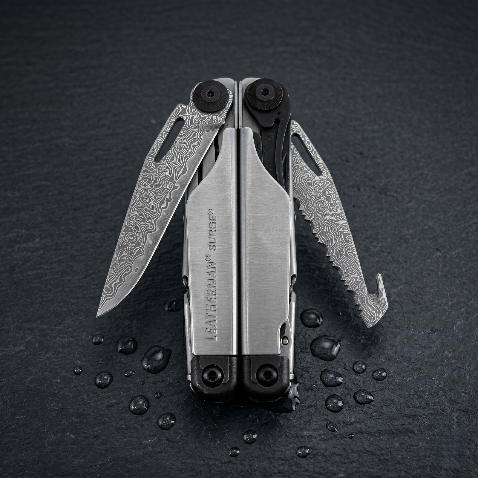 2-in-1 VG10 Damascus Main & Saw Blade – For Leatherman CHARGE TTI/WAVE | HRC60+