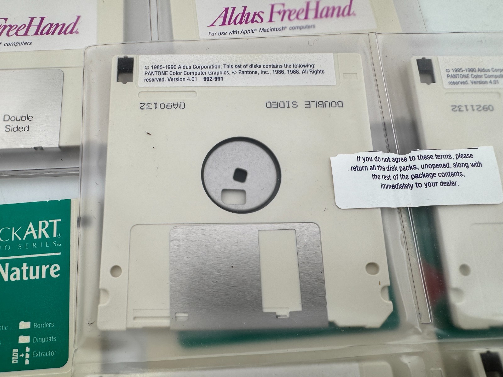 Vintage Apple Macintosh Software 3.5" Floppy Disks Aldus Freehand Pagemaker