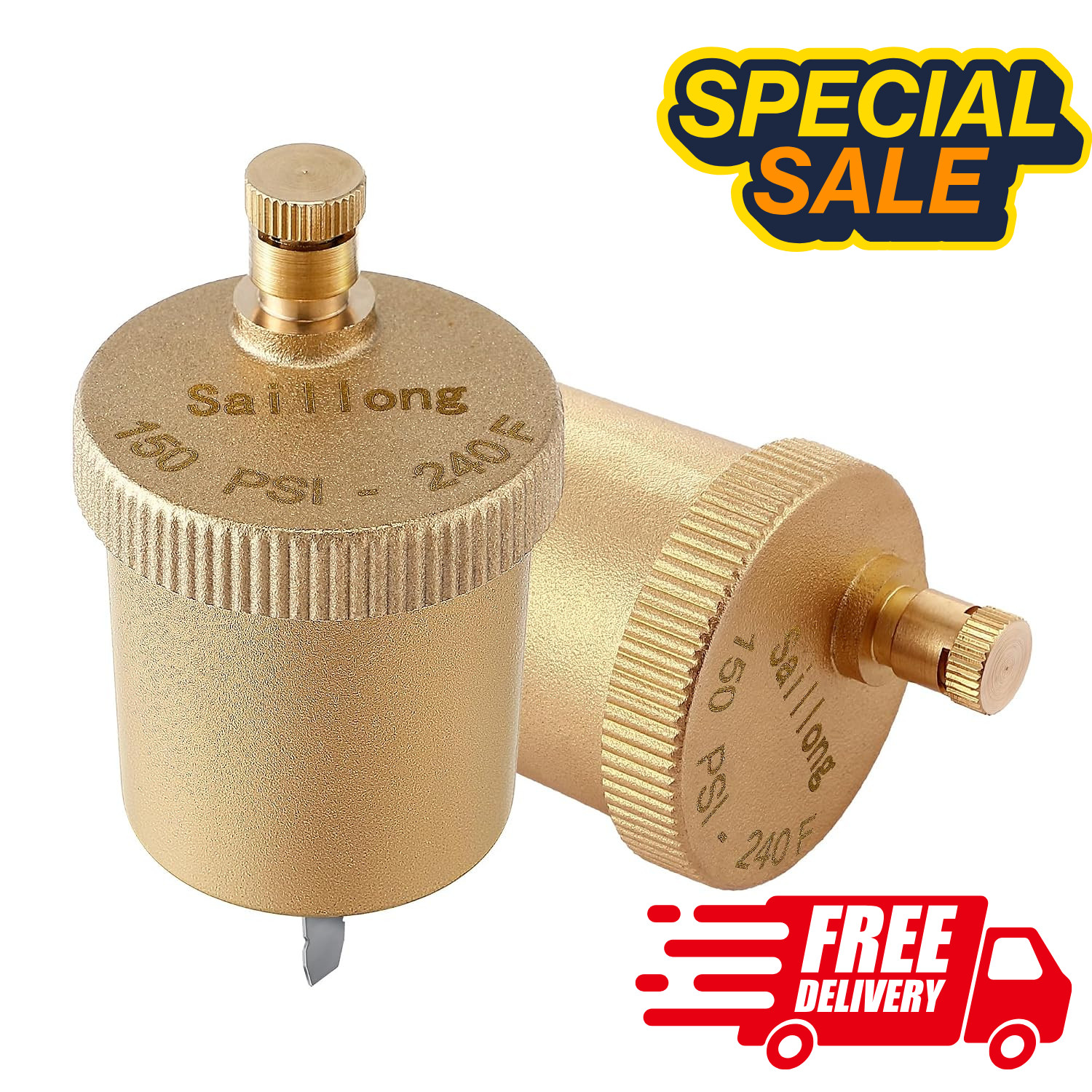 2 Pack 1/8 Inch Automatic Air Vent Valve, Automatic Air Bleed Vent, Float Valve