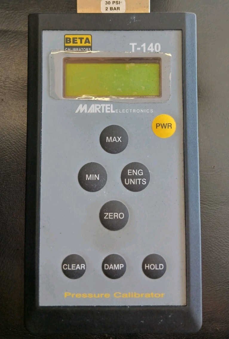 Martel Electronics T-140 Pressure Calibrator/Manometer main unit CLEAN W1B4