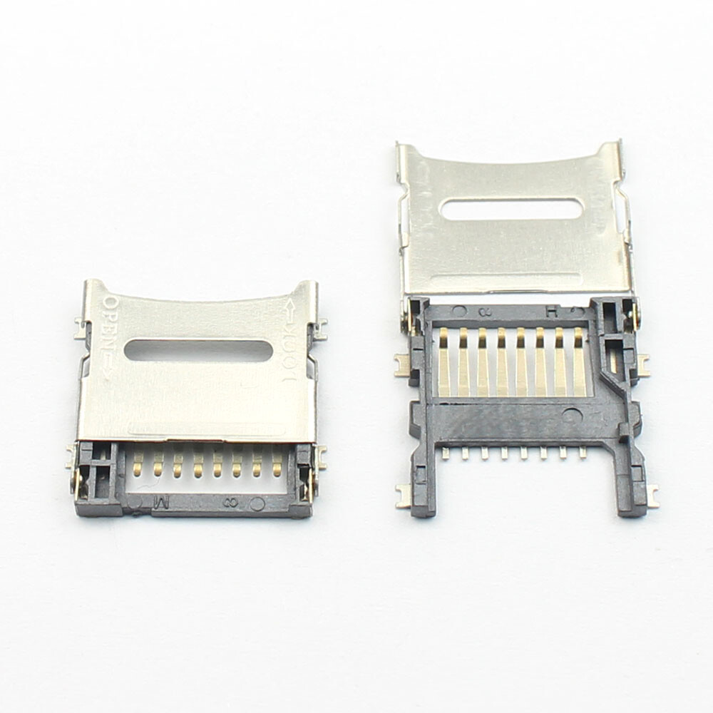 10Pcs TransFlash TF Micro SD Card Socket 8 Pin Connector Fold Clamshell Flip