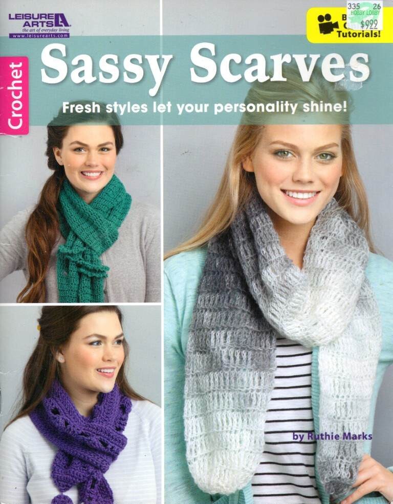 CROCHET SASSY SCARVES 14 DESIGNS FRESH STYLES MUST SEE!!!