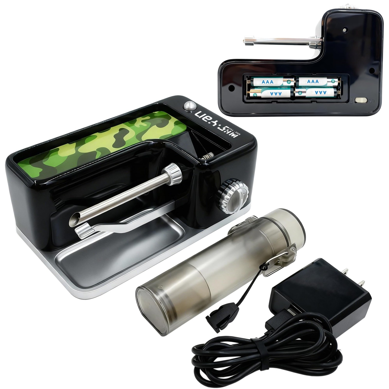Cigarette Rolling Machine, Automatic USB-C & Battery Powered, Adjustable Dens...