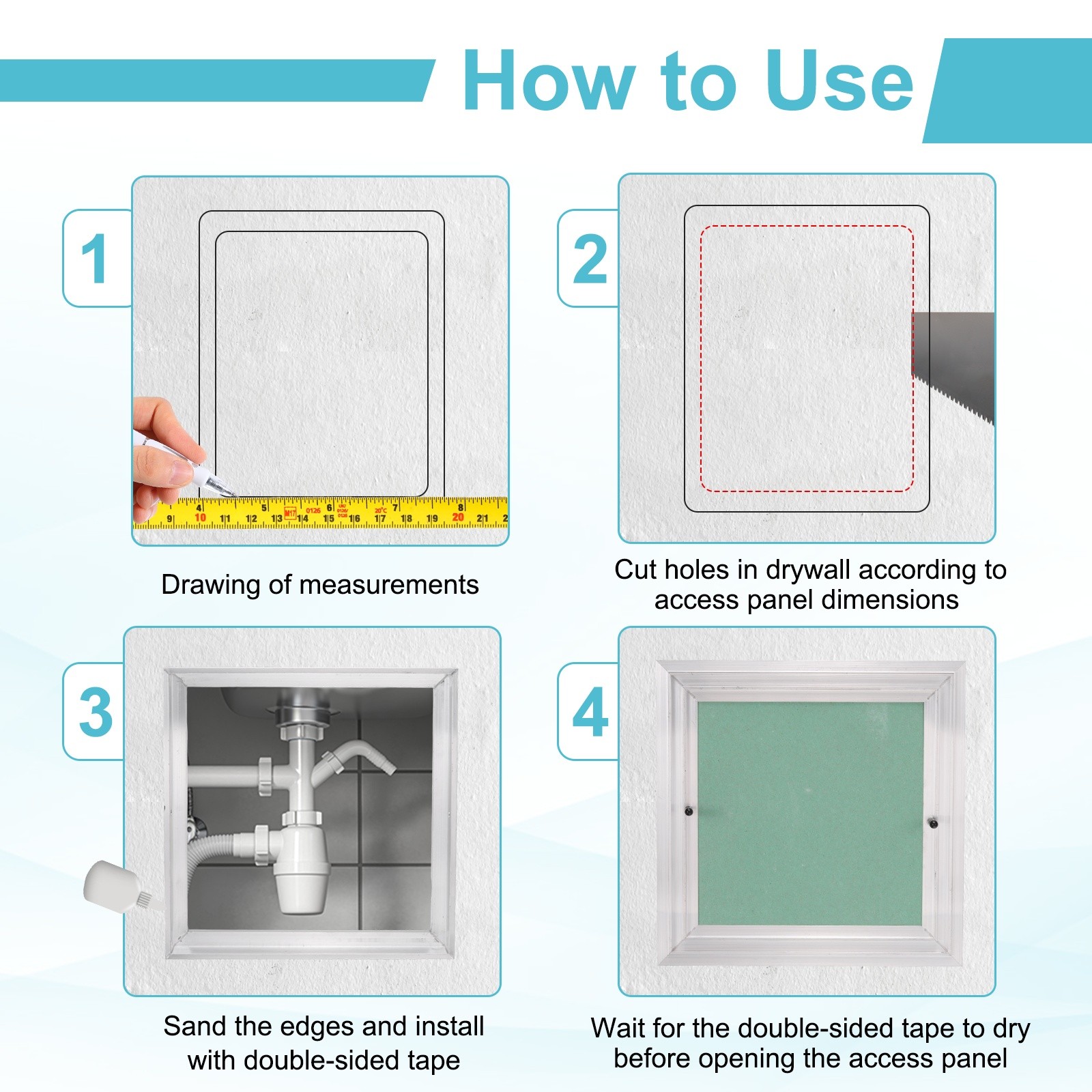 11"x11" Drywall Access Panel Wall Hole Cover Plumbing Access Doors, Green