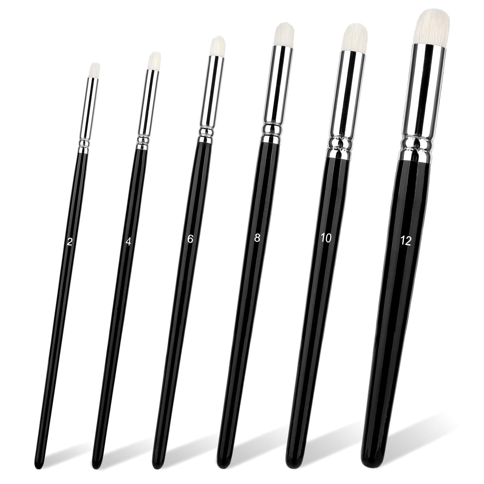 6 Pcs Dry Brush Set, Drybrush Set Round Detail Paint Brush for Model Ceramics...
