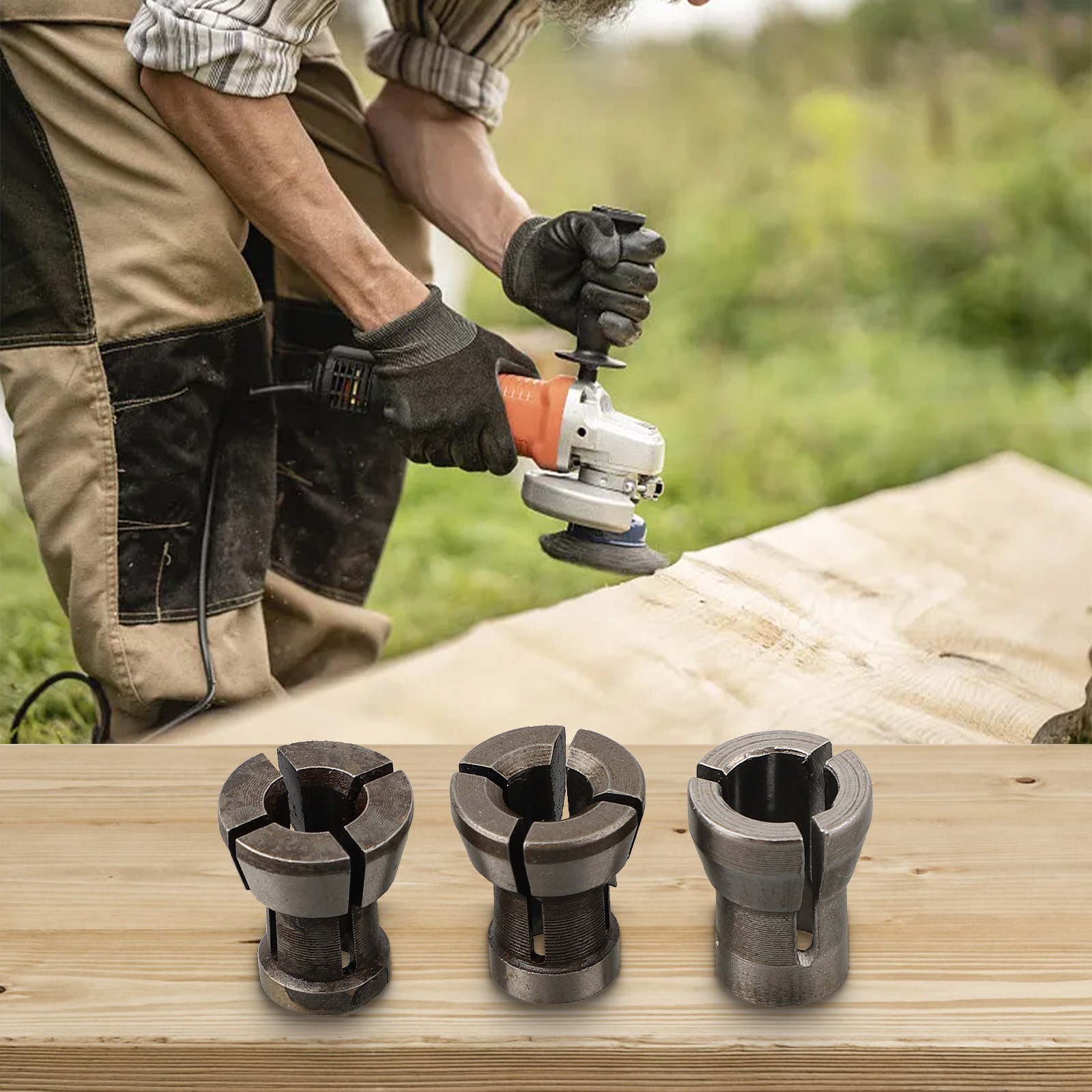 Chuck Adapter with 6mm 6 35mm 8mm Collet Sizes Enhance Woodworking Efficiency