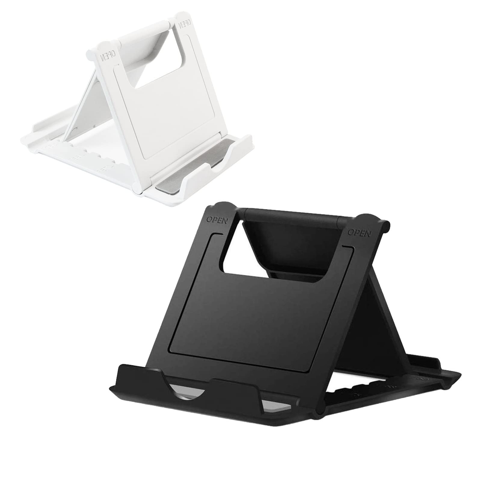 Kemoxan 2 Pack Portable Cell Phone Stand Holder for Black & White 2