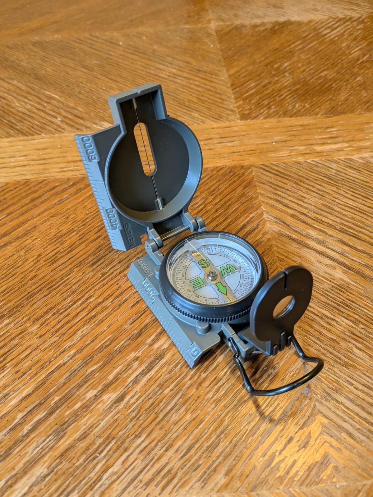 Gray Tactical Compass For Camping, Hiking, Backpacking