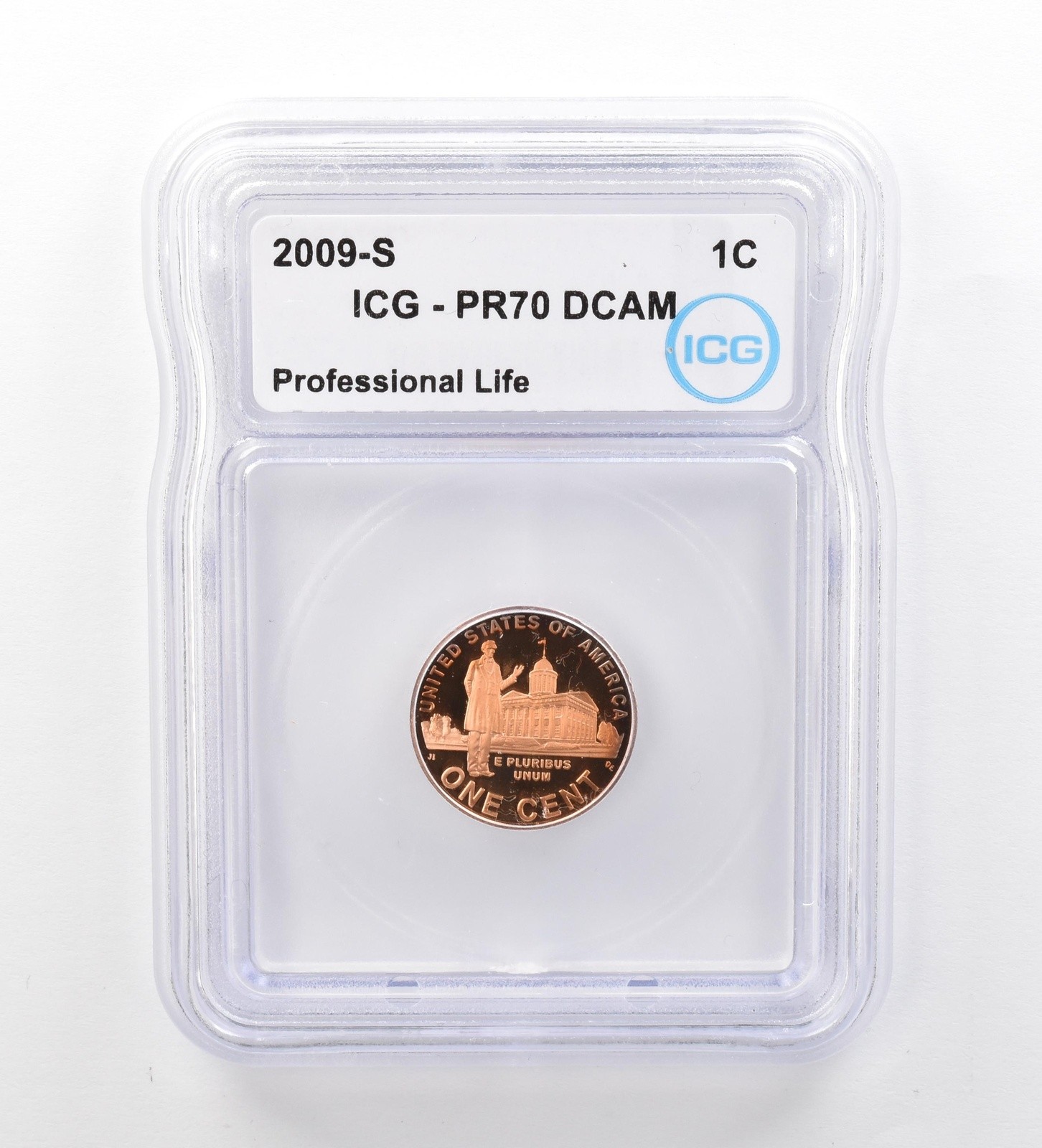 2009-S Lincoln Memorial Cent Professional Life PR70 ICG Beautiful Tone *1983