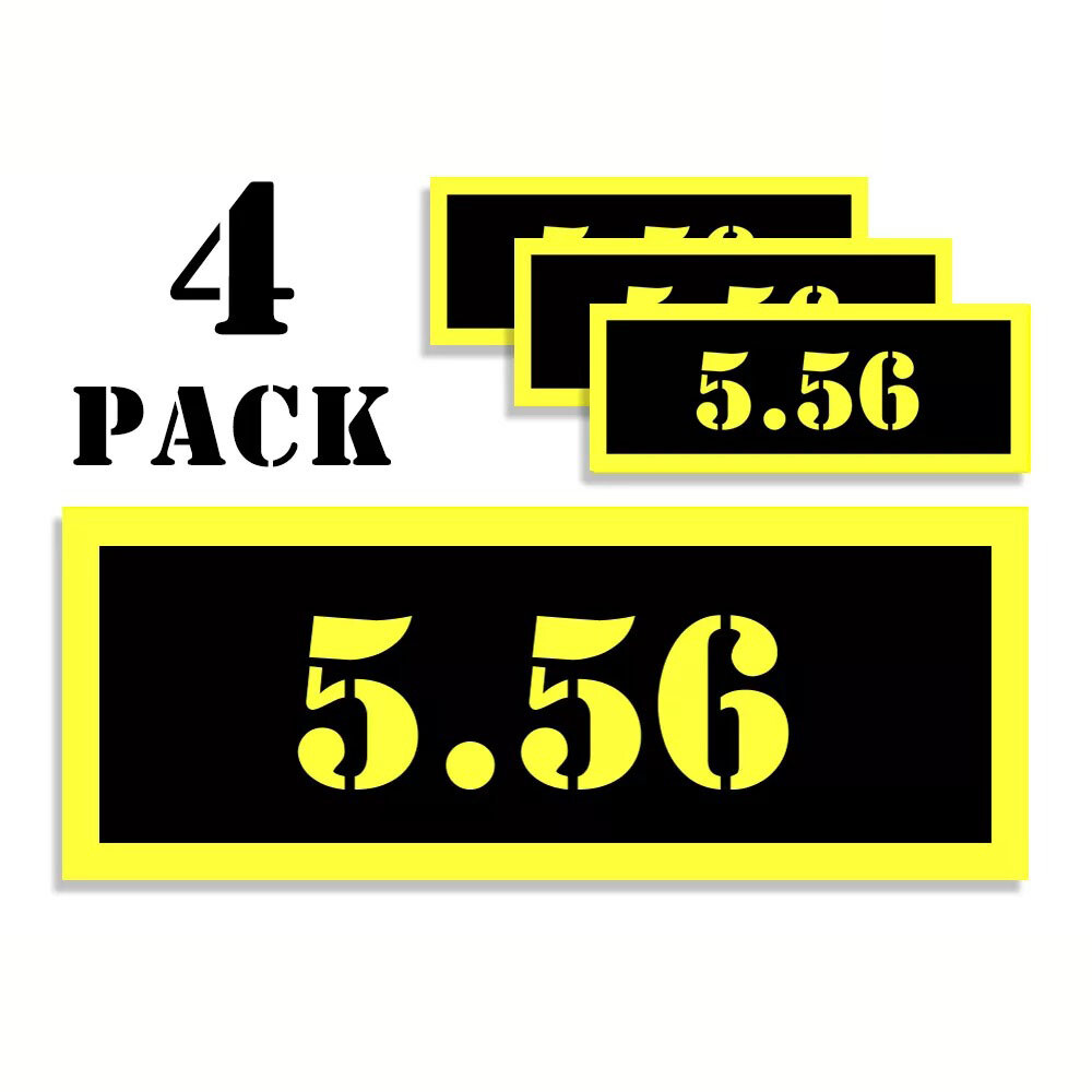 5.56 Can Label Stickers Decal Ammunition (4 pack)