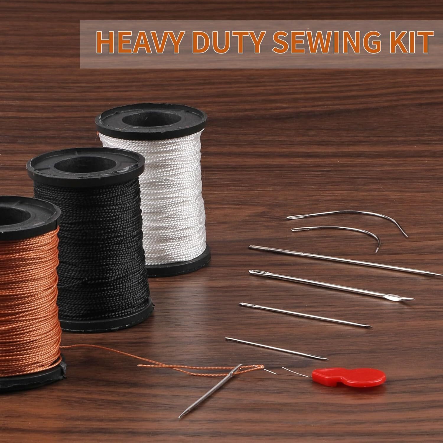 Upholstery Thread, Nylon Heavy Duty Sewing Kit, Needle and Thread...
