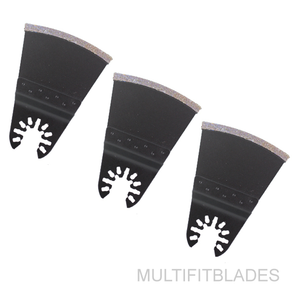 3x 2-5/8" Diamond Quick Release Oscillating Blade-Rockwell Sonicrafter Hyperlock