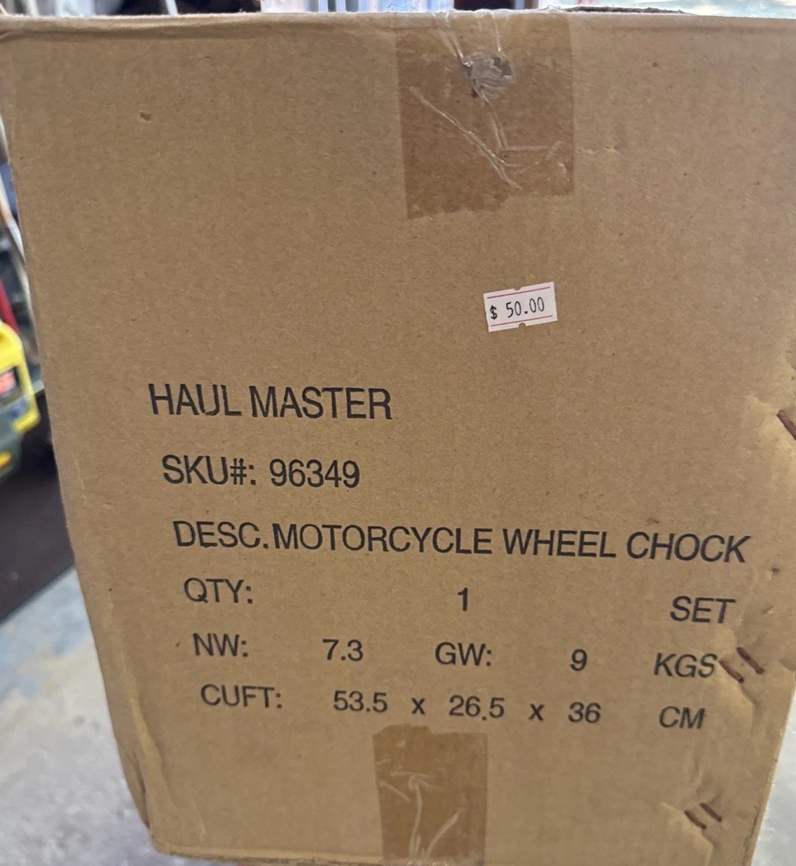HAUL MASTER MOTORCYCLE WHEEL CHOCK BRAND NEW OPEN BOX