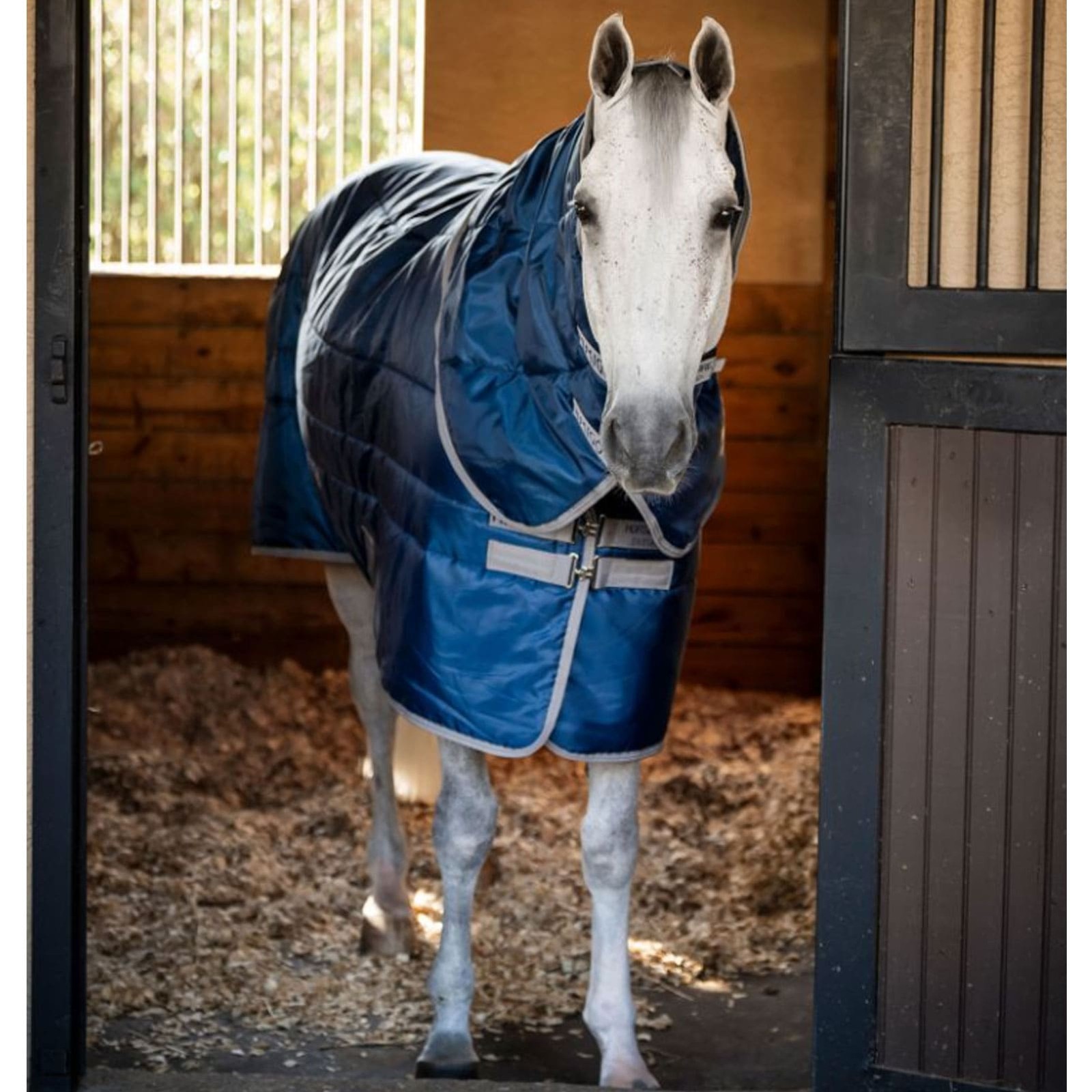 HORSEWARE IRELAND Navy/Titanium Gray Amigo Ripstop Insulator+ Pony 200g Blanket