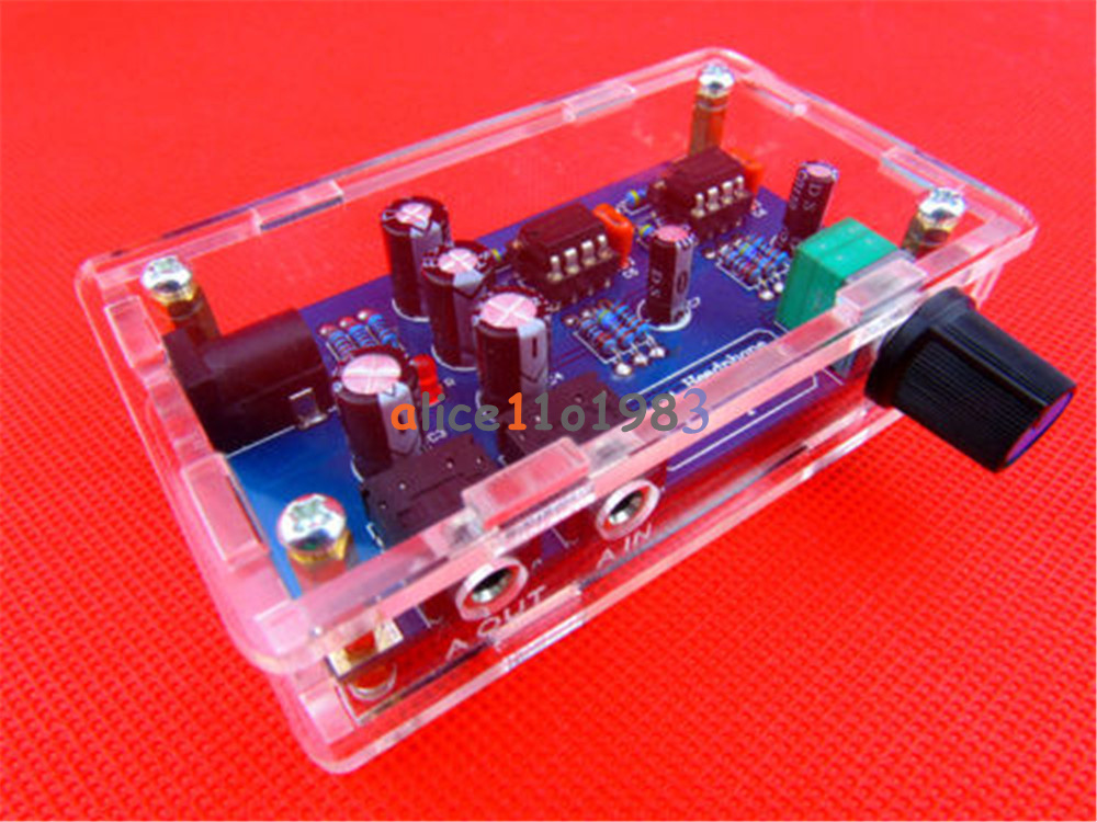 Portable Headphone Amplifier Board Kit AMP Module Kit For Classic 47 DIY + Case