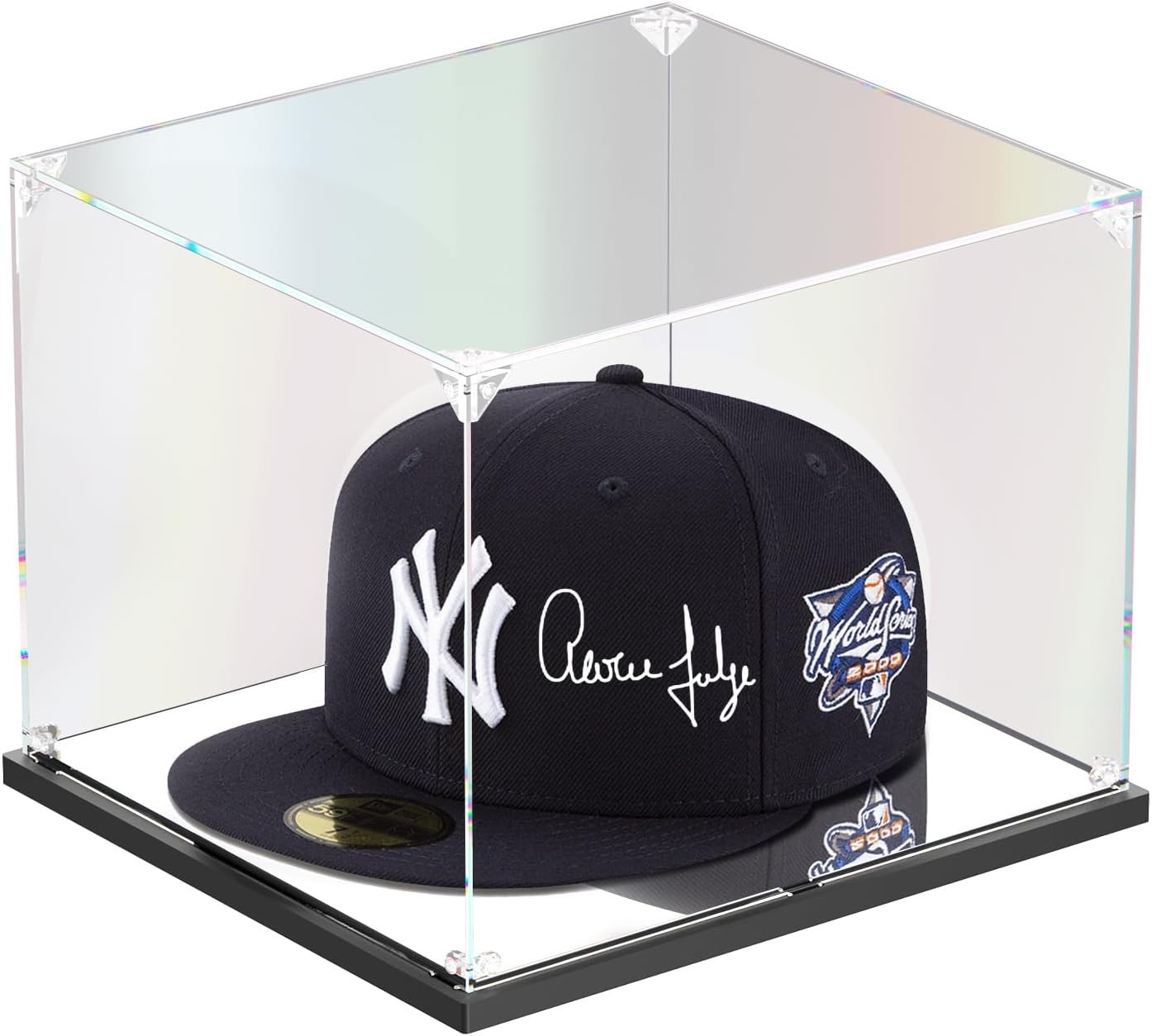 (8.7x7.9x7.1 inch, 22x20x18 cm)Hat Display Case, Clear Acrylic Hat Box with Mir