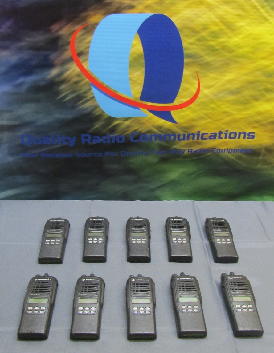 Lot of TEN Motorola HT1250 LS+ 450-512 MHz UHF Two Way Radios