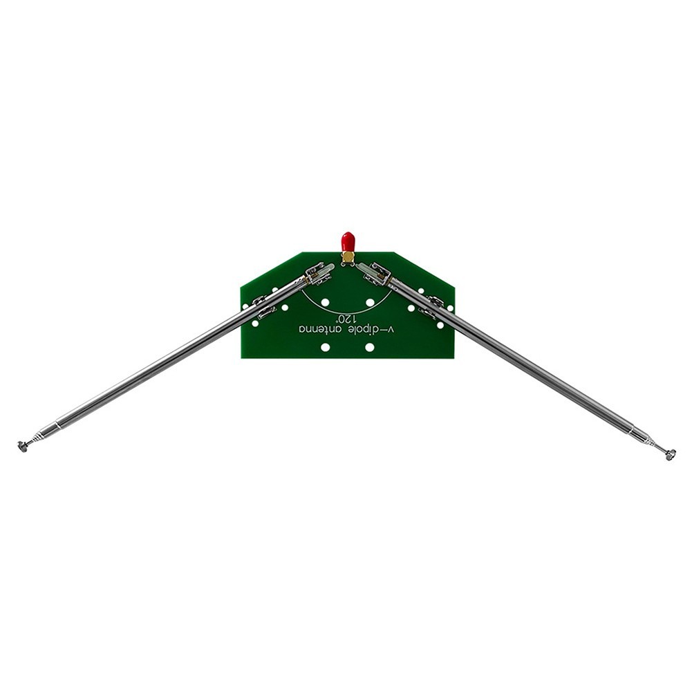 Adjustable V Dipole for 137MHz Signals with Soldered Components