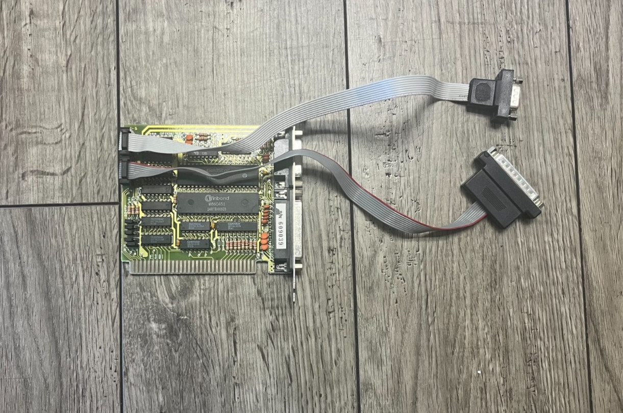 Vintage Serial Parallel ISA Interface Board Card