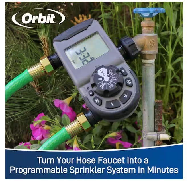 NEW SEALED! ORBIT 2-OUTLET PROGRAMMABLE HOSE SPRINKLER WATERING TIMER FAST SHIP!