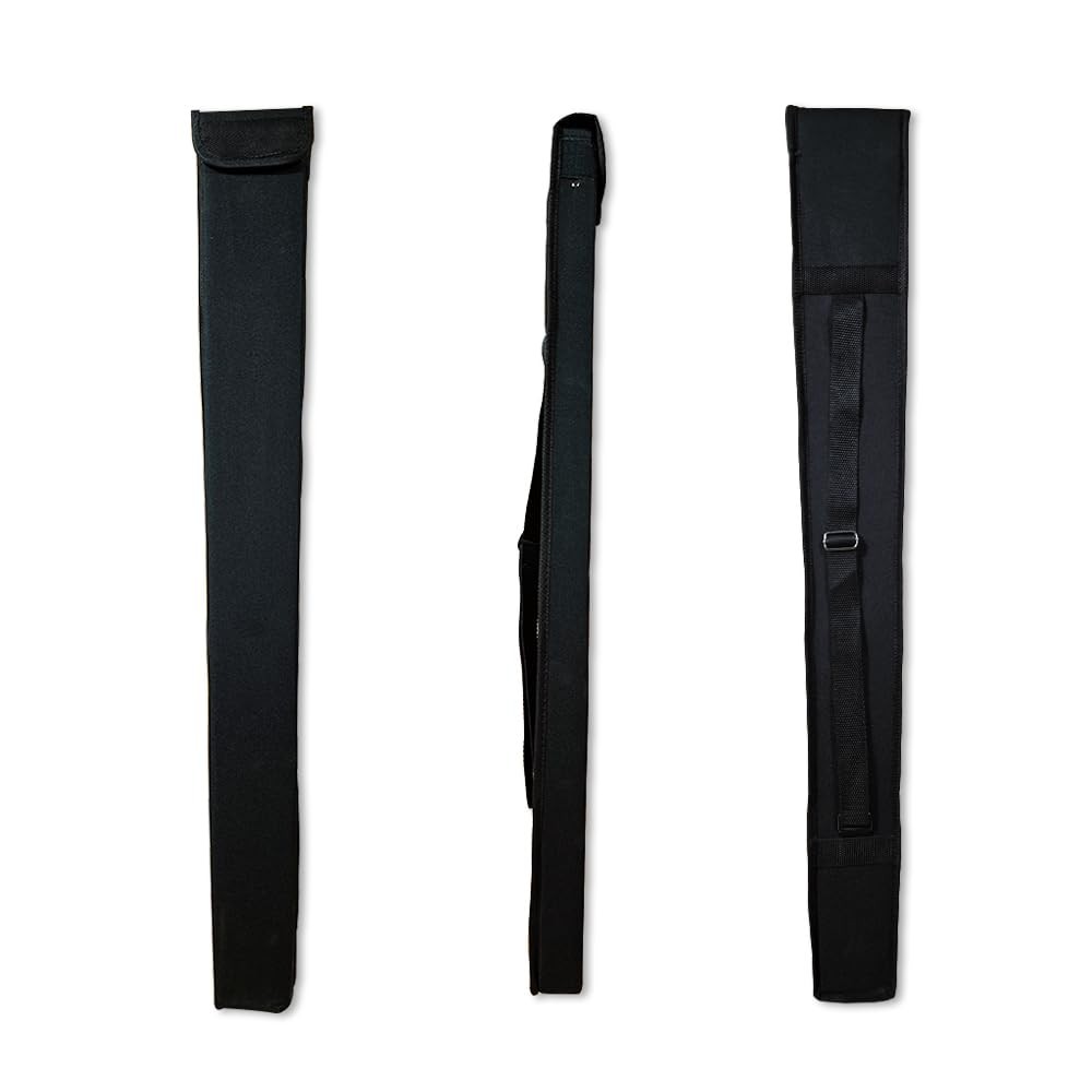 Upright Double Bass Bow Case, Black Nylon/Carbon Fiber, Holds 2 Bows, Fran...