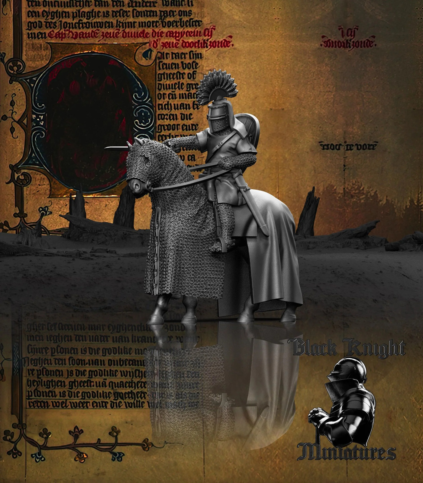 Polish Mounted Noble (Szlachcic) - Resin Tabletop Miniature