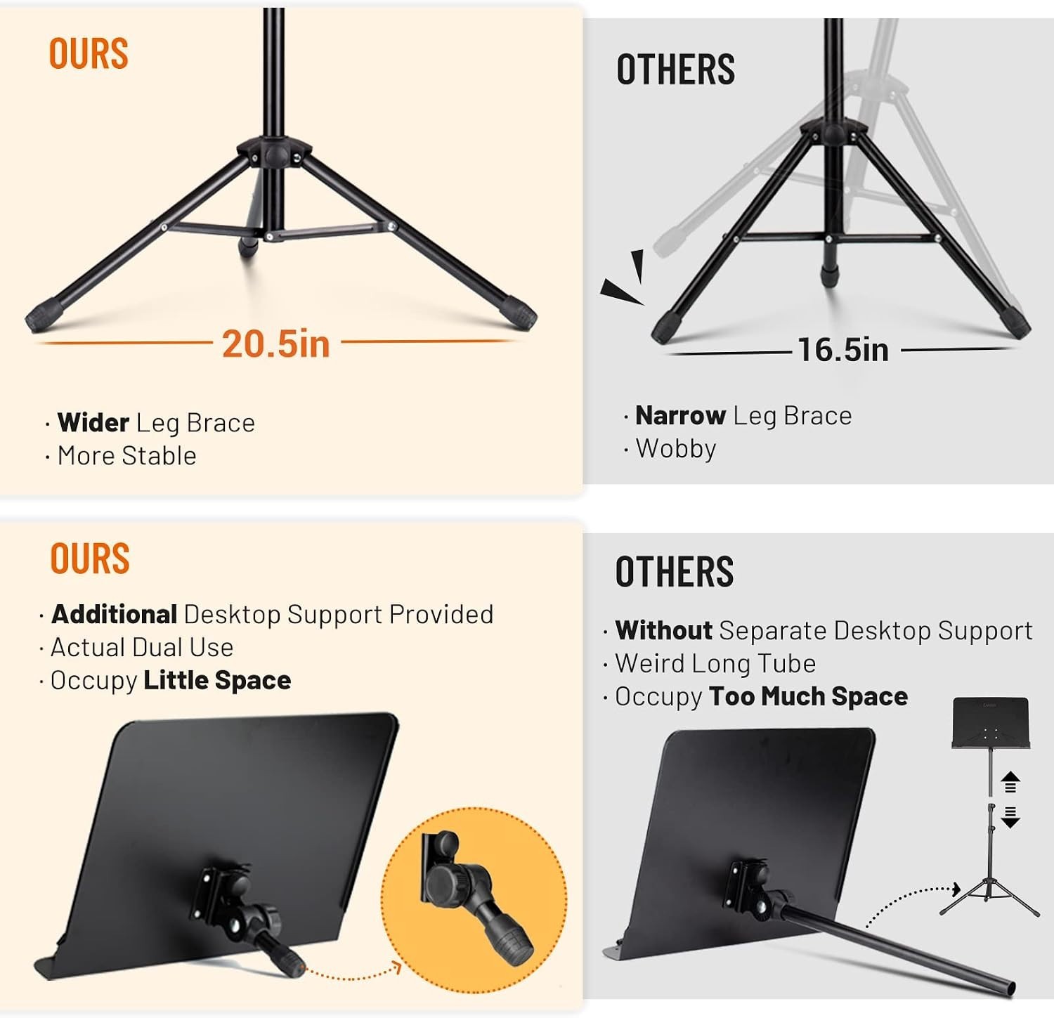Portable Metal Stand with Adjustable Height & Carrying Bag