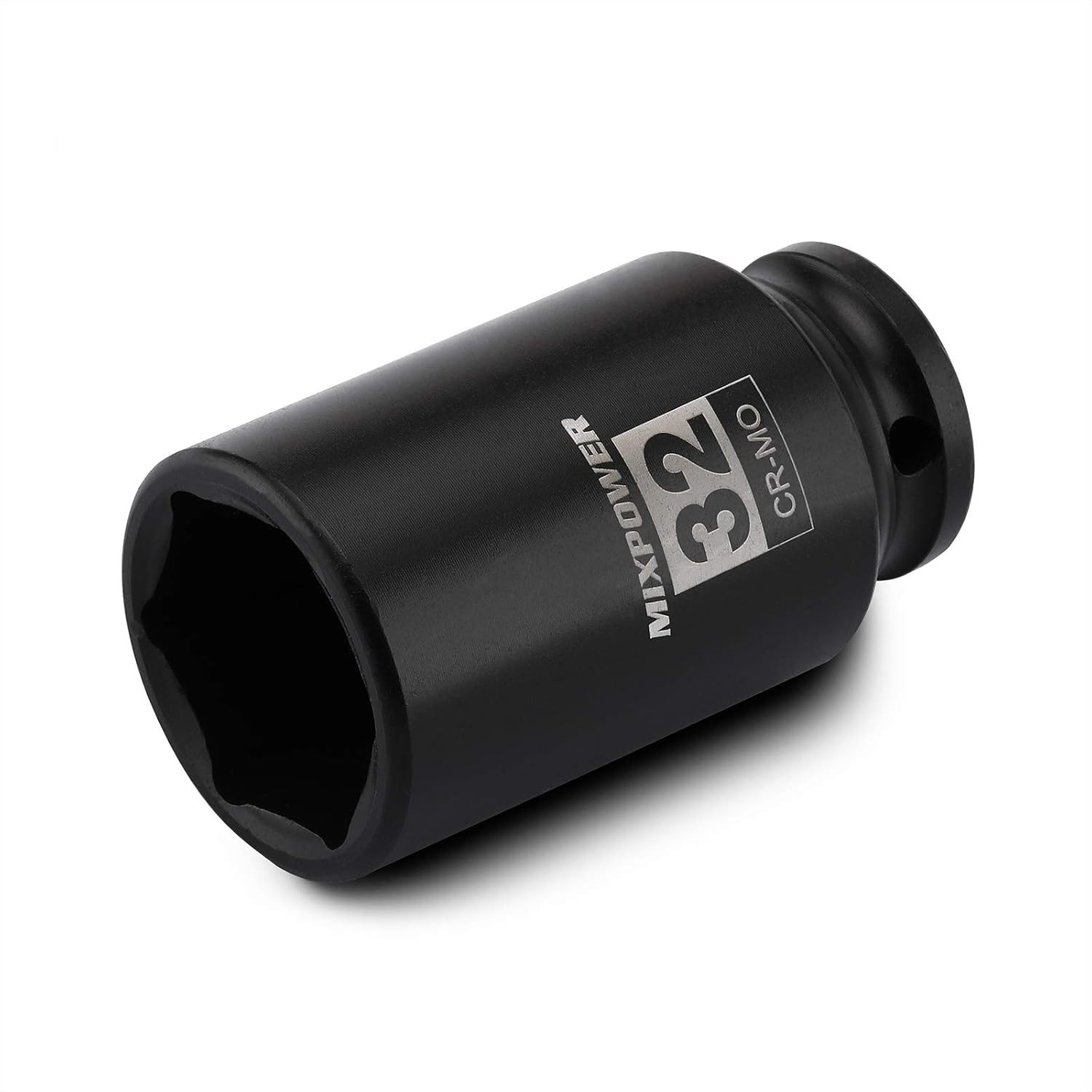 Professional Grade 1/2" 32mm Axle Nut Socket, CR-MO with Black Phosphate Finish