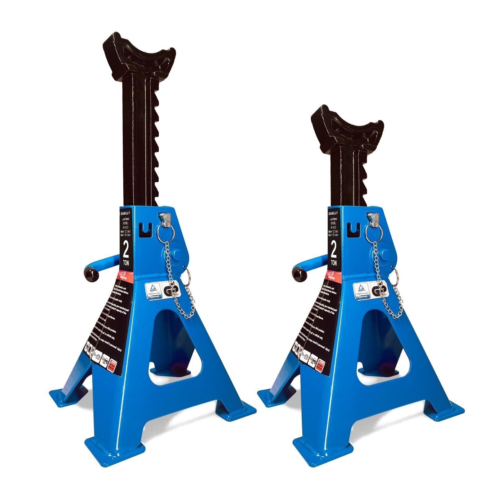 Car Jack Stands 2 Ton with Double Locking and Large Foot Base for Lifting Car...