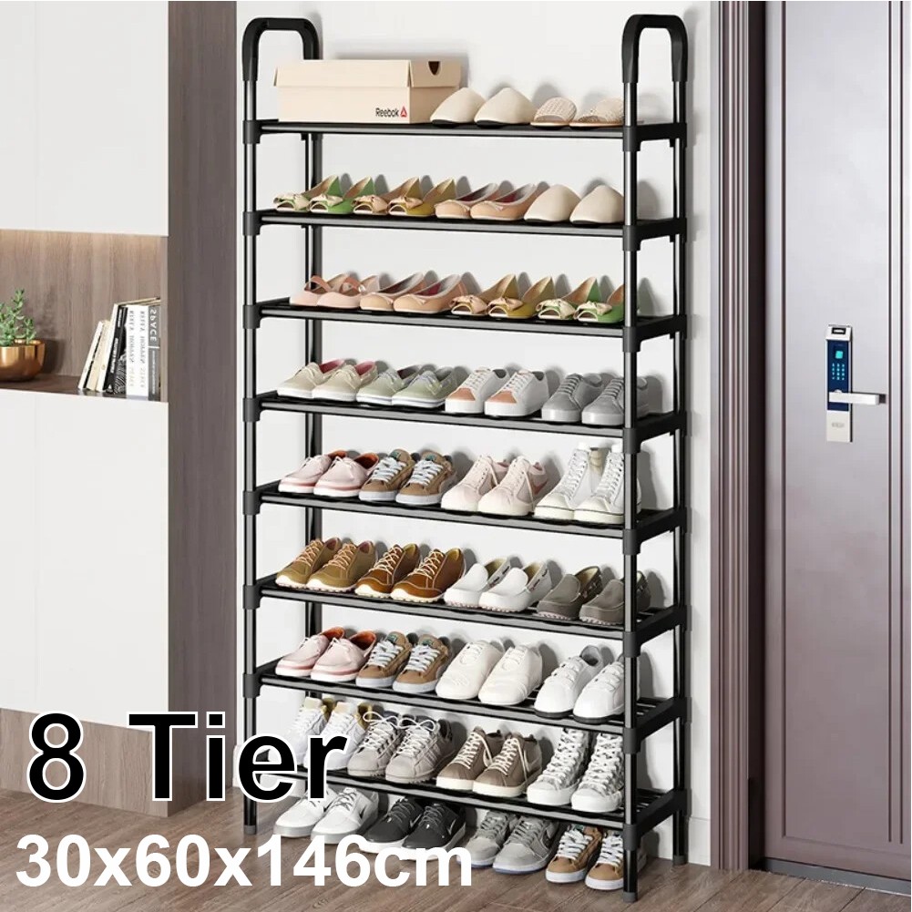 Shoe Rack 8 Tier Shoe Organizer Shoe Storage Rack Sturdy Shoe Shelf 30x60x146cm