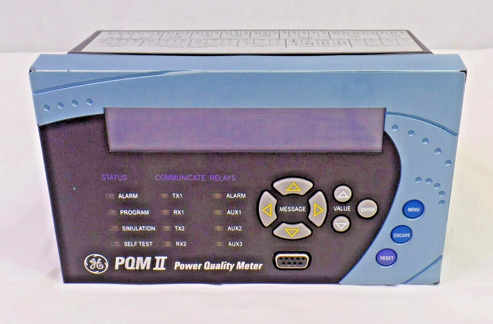 GE Power Quality Meter PQMII-T20-C-A, For Parts/Repair