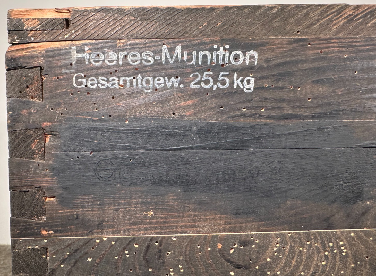 WW2 German Ammo Box Kart.s.F.H.18 Heeres-Munition 1944 WaA Marked Paper label