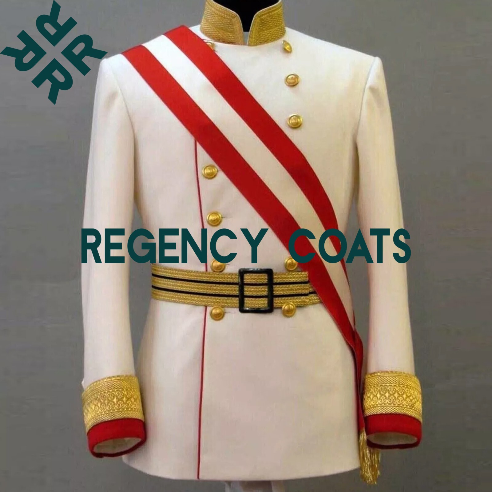 New Men's Military Reproduction White Wool Imperial Tunic,British Military Tunic