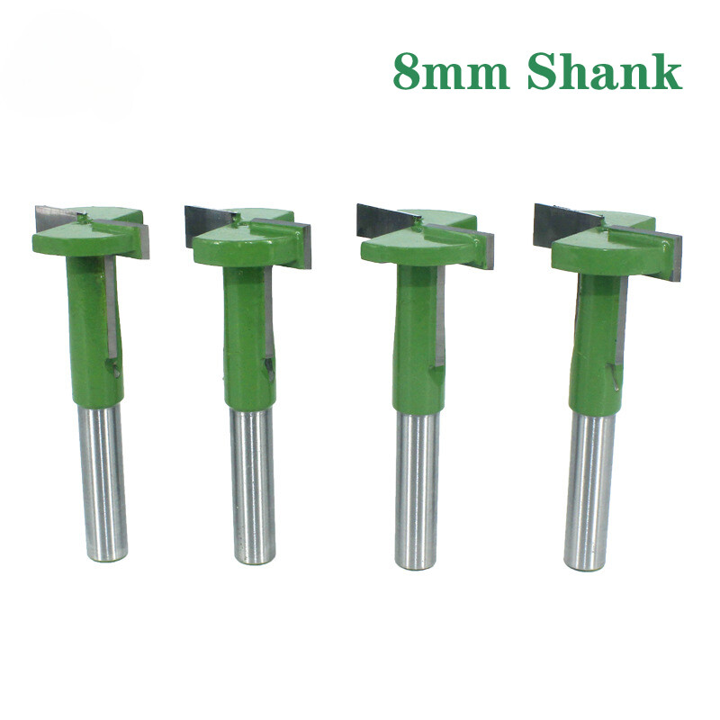 4pcs 8mm Shank T-Slot Router Bit Milling Straight Edge Slotting Milling Cutter